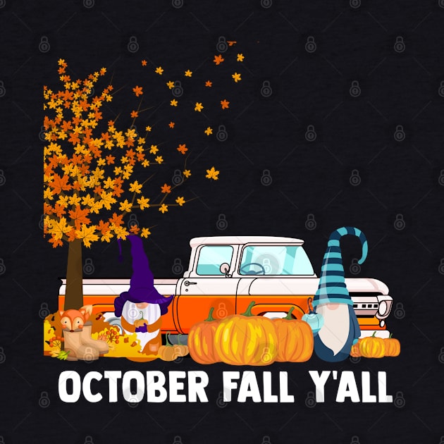 October Fall Y'All Autumn Leaves Fall Decor Fall Weather by sBag-Designs